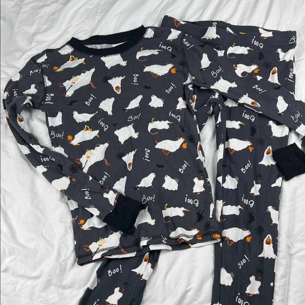 Old Navy Kids Pajama Set - Black‎ with White Ghosts
